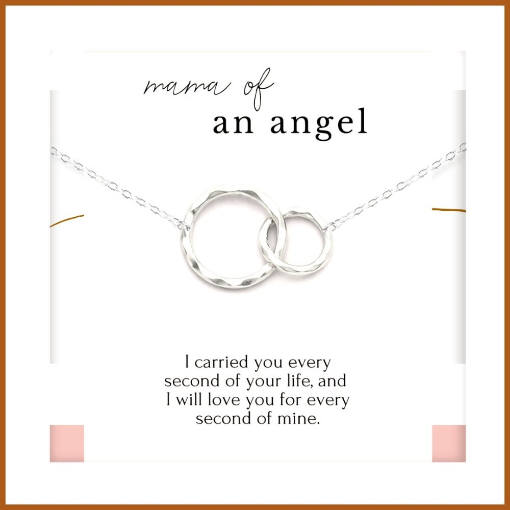 Sterling Silver Memorial Necklace For Miscarriage Loss Angel Baby